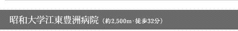 昭和大学江東豊洲病院(約2,500m・徒歩32分)